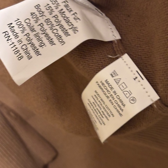 Women’s Michael Kors Faux Fur Cardigan Size L - Picture 8 of 16